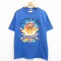 L★古着 半袖 ビンテージ Tシャツ メンズ 00年代 00s MLB シカゴベアーズ コットン クルーネック 青 ブルー メジャーリーグ ベースボール 野球 24jul23 中古