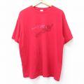 XL★古着 半袖 ビンテージ Tシャツ メンズ 90年代 90s ウォータースポーツ コットン クルーネック カナダ製 赤 レッド 【spe】 24jul25 中古