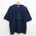 00s 半袖Tシャツ 船刺繍 ネイビー XL | 古着