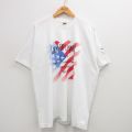 フルーツオブザルーム 90s 半袖Tシャツ 星条旗 ホワイト XL | 古着