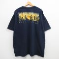 00s 半袖Tシャツ 消防士 ネイビー XL | 古着