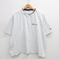 【50%OFF】XL★古着 チャンピオン Champion 半袖 ビンテージ Tシャツ メンズ ワンポイントロゴ 大きいサイズ クルーネック 薄グレー他 霜降り 24aug07 中古