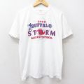 【50%OFF】L★古着 半袖 ビンテージ Tシャツ メンズ 00年代 00s バッファロー バスケットボール コットン クルーネック 白 ホワイト 24aug07 中古