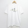 【50%OFF】XL★古着 半袖 ビンテージ Tシャツ メンズ 90年代 90s FL 大きいサイズ クルーネック 白 ホワイト 【spe】 24aug07 中古
