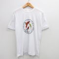 【50%OFF】M★古着 半袖 ビンテージ Tシャツ メンズ 90年代 90s オウム クルーネック 白 ホワイト 24aug07 中古