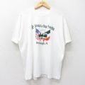 【50%OFF】XL★古着 フルーツオブザルーム 半袖 ビンテージ Tシャツ メンズ 90年代 90s セントパトリックスデイ クルーネック 白 ホワイト 24aug07 中古