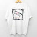 XL★古着 ヘインズ Hanes 半袖 ビンテージ Tシャツ メンズ 90年代 90s NORTHEAST HIGH SCHOOL 大きいサイズ クルーネック 白 ホワイト 24aug09 中古