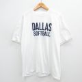 ヘインズ 00s 半袖Tシャツ ソフトボール ホワイト XL | 古着