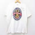 XL★古着 オニータ ONEITA 半袖 ビンテージ Tシャツ メンズ 90年代 90s NHL ボストンブルーインズ サイン入り コットン クルーネック 白 ホワイト アイスホッケー 24aug21 中古