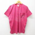 リーボック 00s 半袖Tシャツ ワンポイントロゴ ピンク XL | 古着