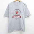 XL★古着 マジェスティック 半袖 ビンテージ Tシャツ メンズ 00年代 00s MLB ボストンレッドソックス ワールドシリーズ 大きいサイズ クルーネック グレー 霜降り メジャーリーグ ベースボール 野球 25mar29 中古