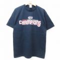 L★古着 半袖 ビンテージ Tシャツ メンズ 00年代 00s MLB ボストンレッドソックス ワールドシリーズ コットン クルーネック 紺 ネイビー メジャーリーグ ベースボール 野球 25apr01 中古