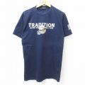 00s 半袖Tシャツ ノートルダムフットボール ネイビー M | 古着