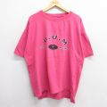 b.u.m.equipment 90s 半袖Tシャツ ビッグロゴ ピンク XL | 古着