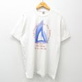 【50%OFF】XL★古着 フルーツオブザルーム 半袖 ビンテージ Tシャツ メンズ OP ヨット ラバットブルー ビール 大きいサイズ クルーネック 白 ホワイト 25apr04 中古