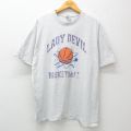 ヘインズ 90s 半袖Tシャツ バスケットボール グレー XL | 古着