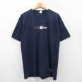 L★古着 マジェスティック 半袖 ビンテージ Tシャツ メンズ 00年代 00s MLB ボストンレッドソックス コットン クルーネック USA製 紺 ネイビー メジャーリーグ ベースボール 野球 25apr05 中古