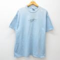 ヘインズ 00s 半袖Tシャツ トラ ライトブルー XL | 古着