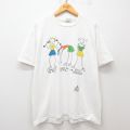 90s 半袖Tシャツ 棒人間 ホワイト XL | 古着