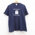 00s 半袖Tシャツ 肉球 ネイビー XL | 古着