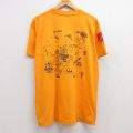 90s 半袖Tシャツ 地図 イエロー XL | 古着