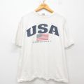 00s 半袖Tシャツ USAロゴ ホワイト XL | 古着