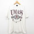 00s 半袖Tシャツ UMASS ホワイト XL | 古着