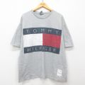 トミーヒルフィガー 90s 半袖Tシャツ ビッグロゴ グレー XL | 古着