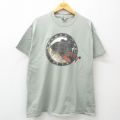 ヘインズ 90s 半袖Tシャツ 機関車 グリーン XL | 古着