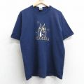 フルーツオブザルーム 00s 半袖Tシャツ フロリダ城刺繍 ネイビー L | 古着