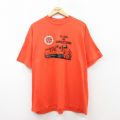 90s 半袖Tシャツ 機関車 オレンジ XL | 古着