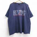 00s 半袖Tシャツ ハンティング ネイビー XL | 古着