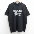 ヘインズ 90s 半袖Tシャツ サッカーレフェリー ブラック XL | 古着