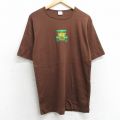 M★古着 JCペニー 半袖 ビンテージ Tシャツ メンズ 70年代 70s 車 刺繍 クルーネック 茶 ブラウン 25apr25 中古