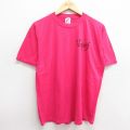 ジャージーズ 90s 半袖Tシャツ ハート 濃ピンク L | 古着