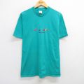 90s 半袖Tシャツ 刺繍 ライトブルー L | 古着