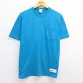 ジャージーズ 90s 半袖Tシャツ 胸ポケット付き ライトブルー L | 古着