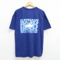 00s 半袖Tシャツ ゾウ ネイビー XL | 古着
