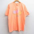 00s 半袖Tシャツ 花 オレンジ L | 古着