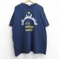 00s 半袖Tシャツ energy waste ネイビー XL | 古着