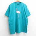 ヘインズ 90s 半袖Tシャツ フラミンゴ ライトブルー XL | 古着