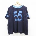 90s 半袖Tシャツ 55 ネイビー XL | 古着