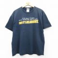 00s 半袖Tシャツ メッセージ ネイビー XL | 古着