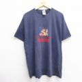 フルーツオブザルーム 00s 半袖Tシャツ USAロゴ ネイビー XL | 古着