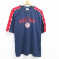 XL★古着 リー Lee 半袖 ビンテージ Tシャツ メンズ 00年代 00s MLB ボストンレッドソックス 大きいサイズ コットン クルーネック 紺他 ネイビー メジャーリーグ ベースボール 野球 25may10 中古