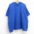 XL★古着 ダックヘッド 半袖 ビンテージ Tシャツ メンズ 90年代 90s ワンポイントロゴ 大きいサイズ コットン クルーネック USA製 青 ブルー 【spe】 25may13 中古