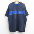XL★古着 エアロポステール AEROPOSTALE 半袖 ビンテージ Tシャツ メンズ 00年代 00s ワンポイントロゴ ツートンカラー コットン クルーネック 紺他 ネイビー 25may13 中古