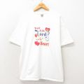 フルーツオブザルーム 00s 半袖Tシャツ ハート ホワイト XL | 古着