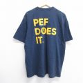 90s 半袖Tシャツ PEF ネイビー XL | 古着
