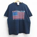 00s 半袖Tシャツ 星条旗 ネイビー XL | 古着